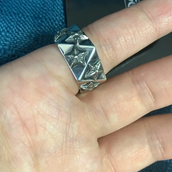 Chrome Hearts Five Star Pentagon Faceted Ring